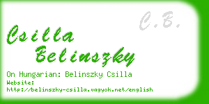 csilla belinszky business card